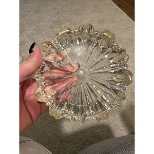 FULL LEAD  5.50" x 1.25" CRYSTAL ASHTRAY BOWL - VERY GOOD CONDITION